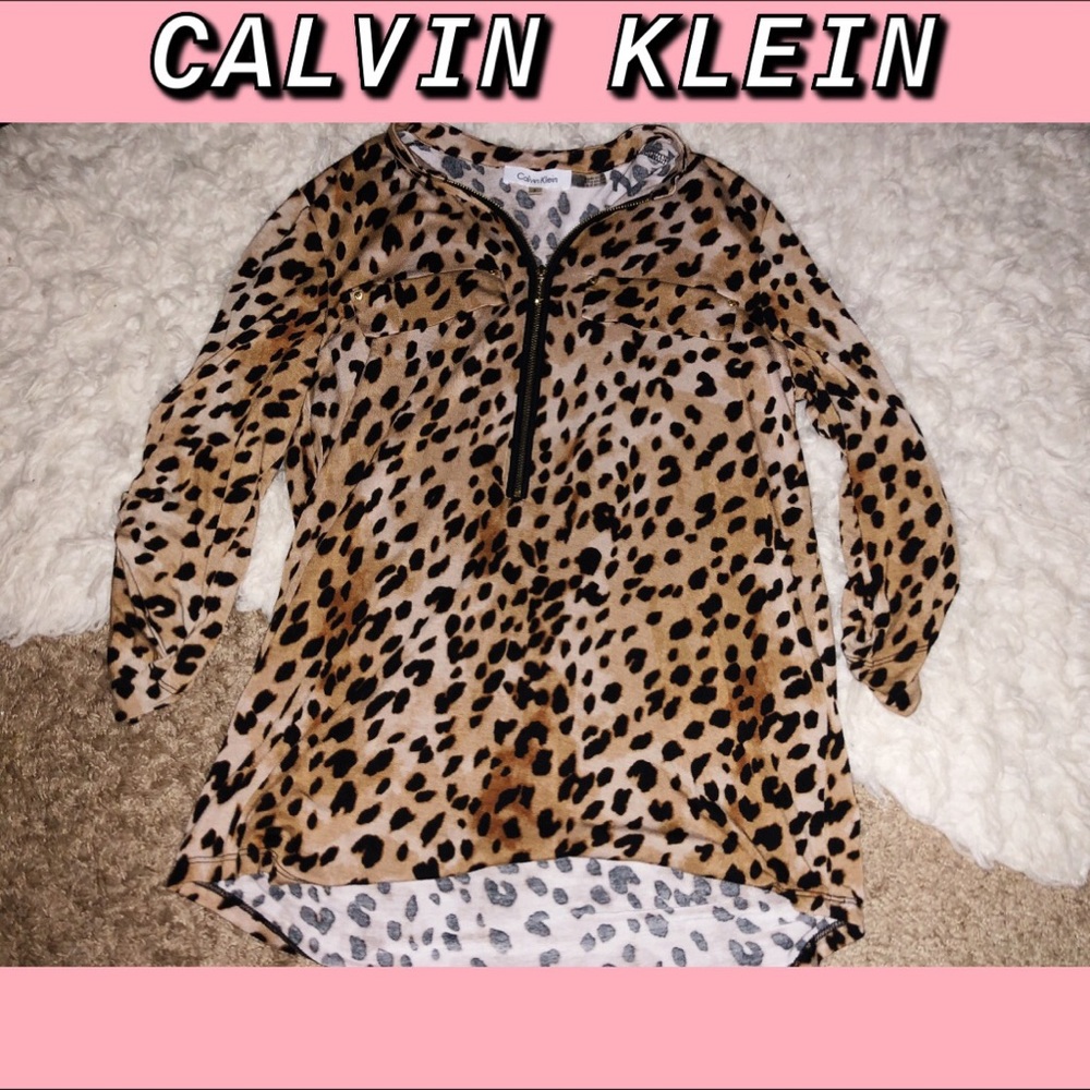 CALVIN KLEIN CHEETAH PRINT TOP